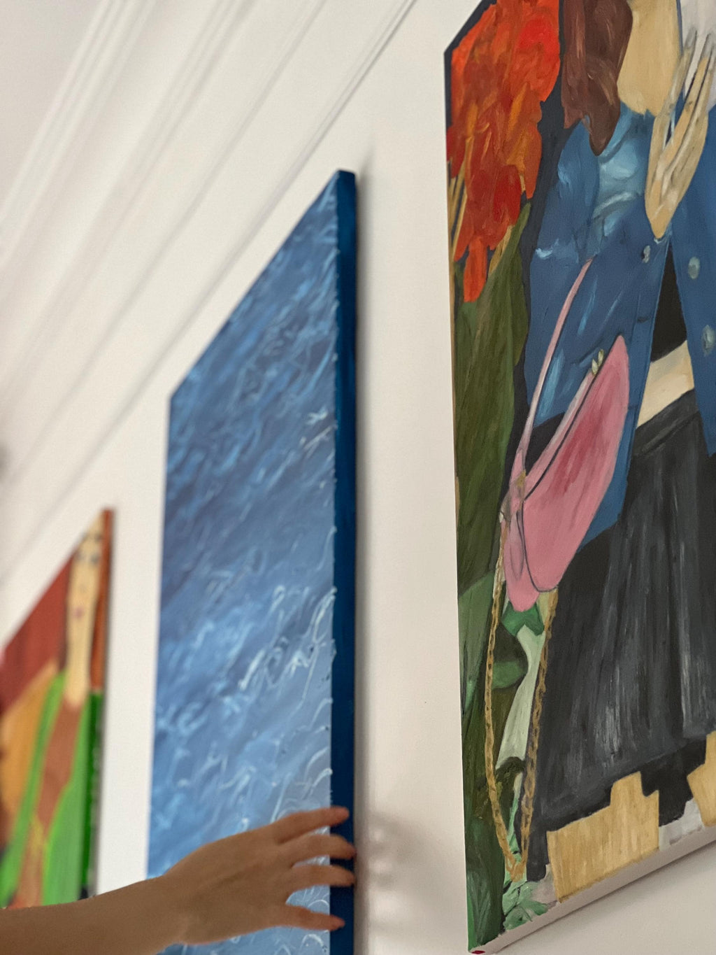 Ephemeral Form - Blue Abstract Oil Painting | Sea Foam and Ocean Hues