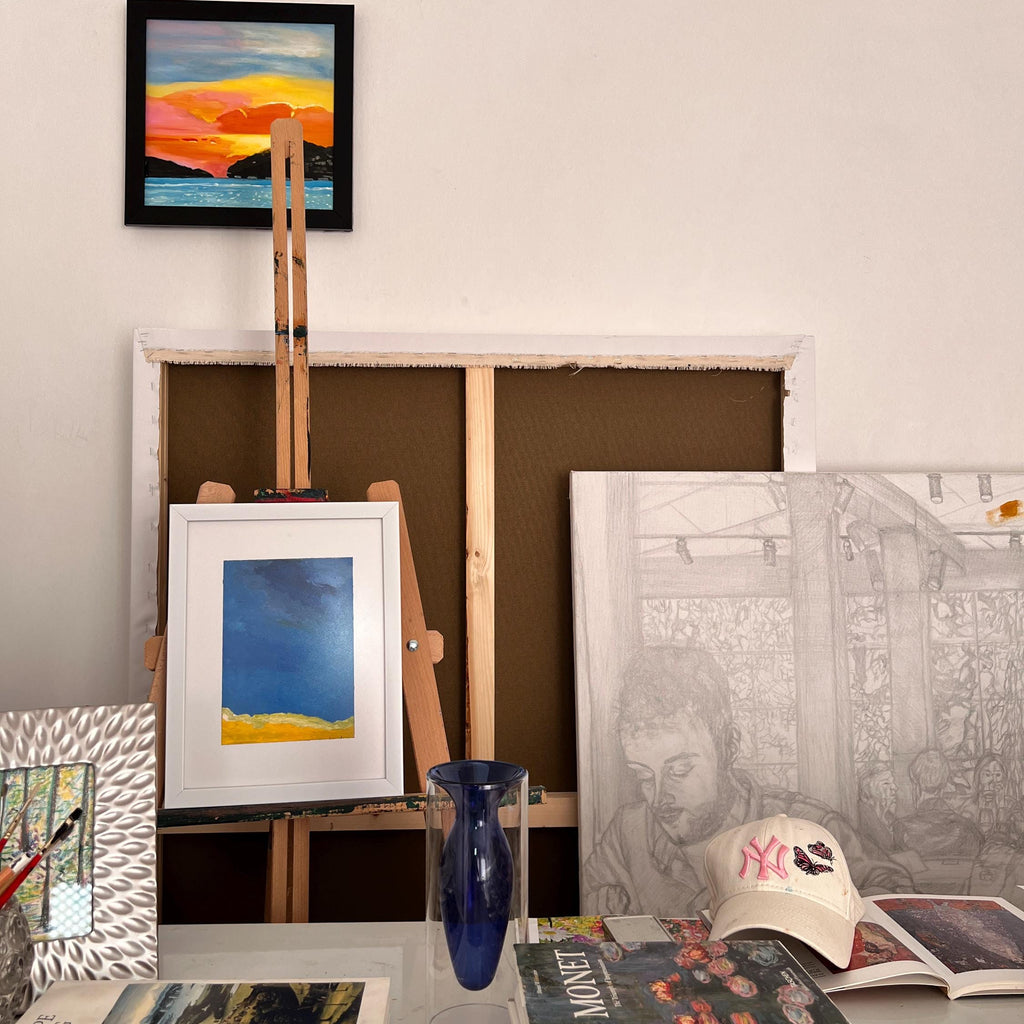 First Light |  Abstract Painting | Minimalist Oil Painting, Framed